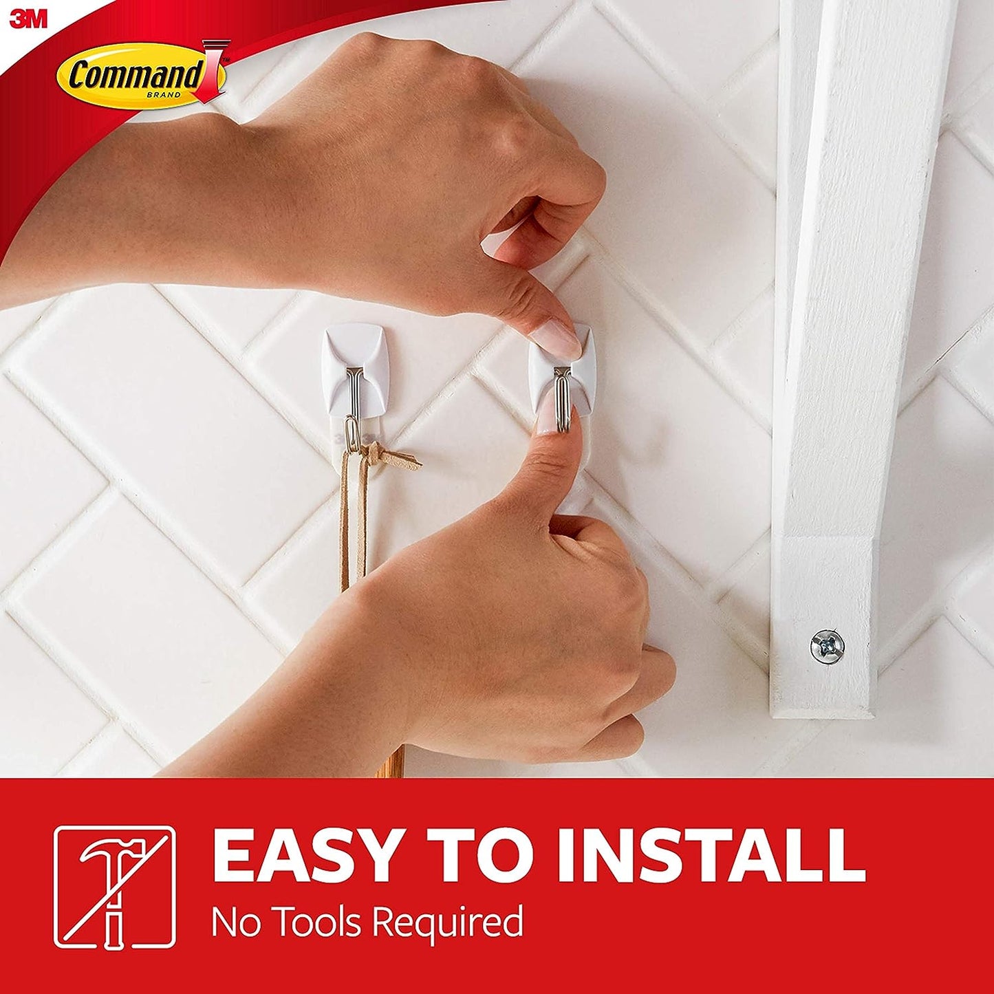 GP067-16NA Small Wire Hardware, White, 16 Hooks