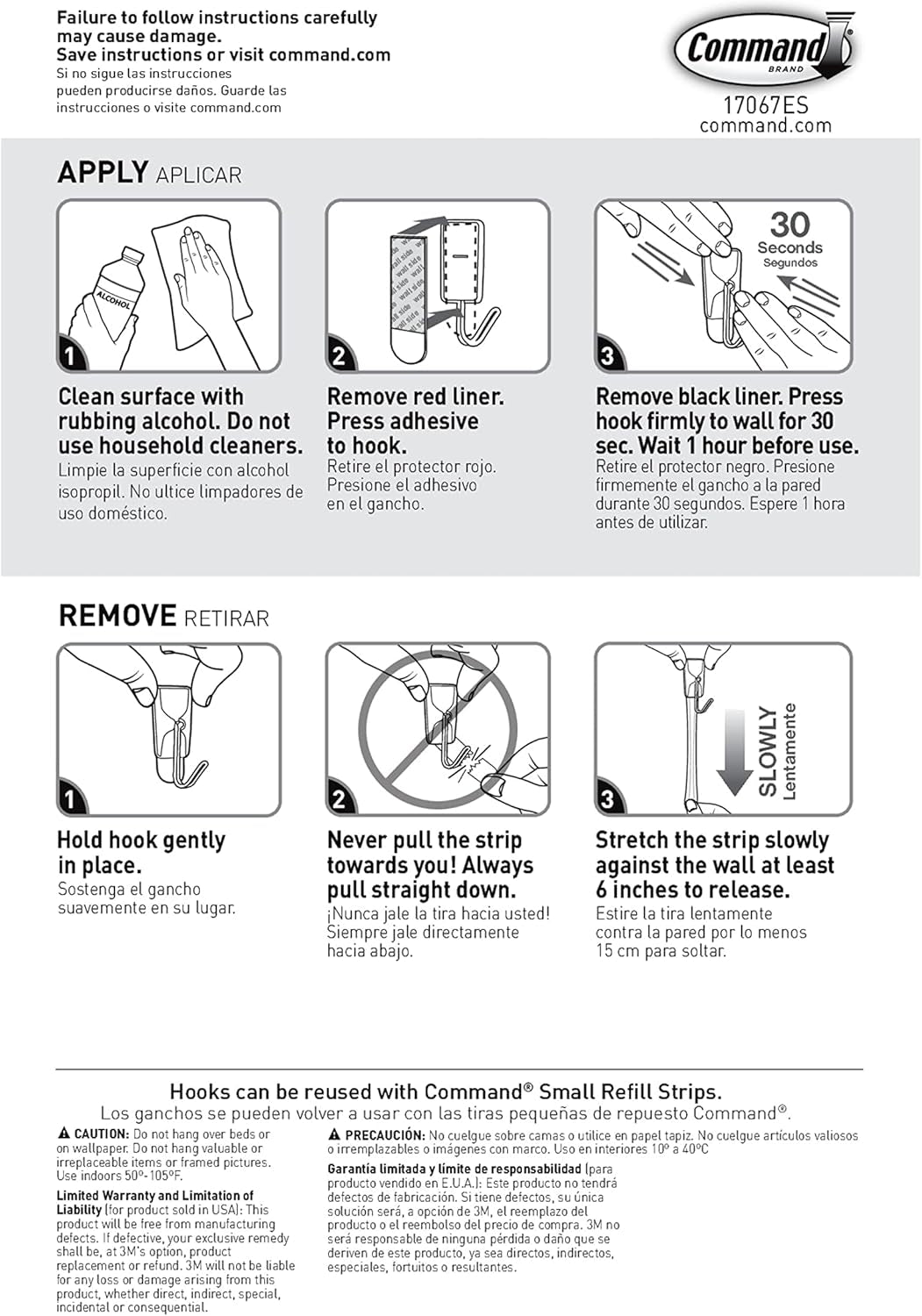 GP067-16NA Small Wire Hardware, White, 16 Hooks